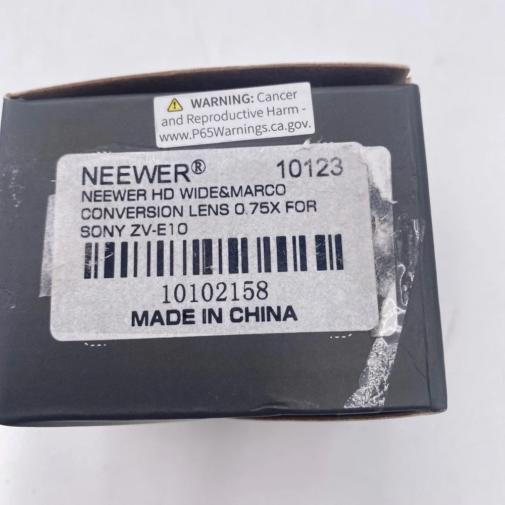 NEEWER‎ LS-30 HD Wide Angle Macro Conversion Lens 0.75X Sony ZV-E10 Black NEW